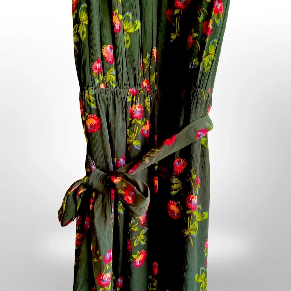 🦋HP!🦋J. Crew | Point Sur | High-Neck | Green Floral w/ Ruffle Dress | 4 | NWT - Picture 11 of 16